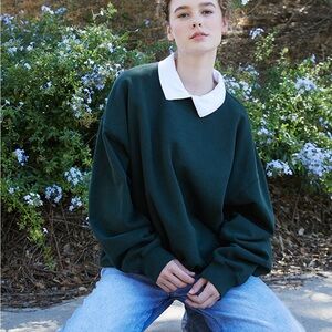 John Galt Green crew neck